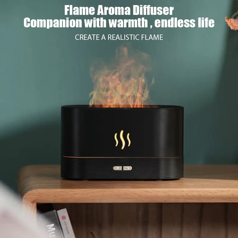 Aroma Diffuser LED Ultrasonic Flame Humidifier